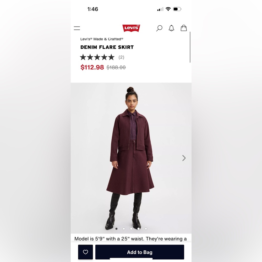 Levi’s Women's Burgundy skirt